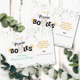 Cartão De Notas Poppin' Bottles and Stocking Diapers Raffle Card