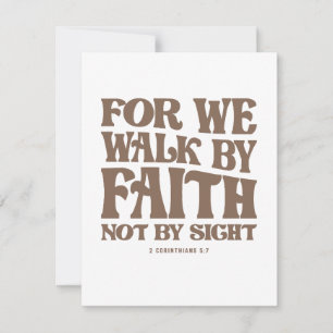 Cartão De Notas Porque Caminhamos Por Fé Não Pela Visão 2 Corintia