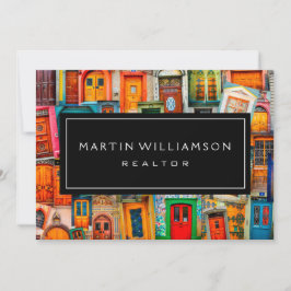 Cartão De Notas Portas Clássicas Profissionais Imobilizadas