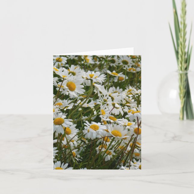 Cartão De Notas Prado de Flores Felizes - Margarida sorridente de  (Frente)