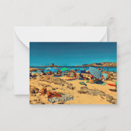 Cartão De Notas Praia na Itália
