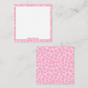 Cartão De Notas Pré-disquete Personalizado Cor-de-rosa-claro