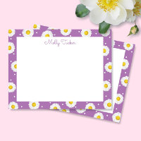 Preppy Daisies Floral Aquarela Lavanda e Amarelo