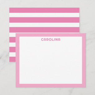 Cartão De Notas Preppy de 2 tons rosa chiclete Fofo feminino