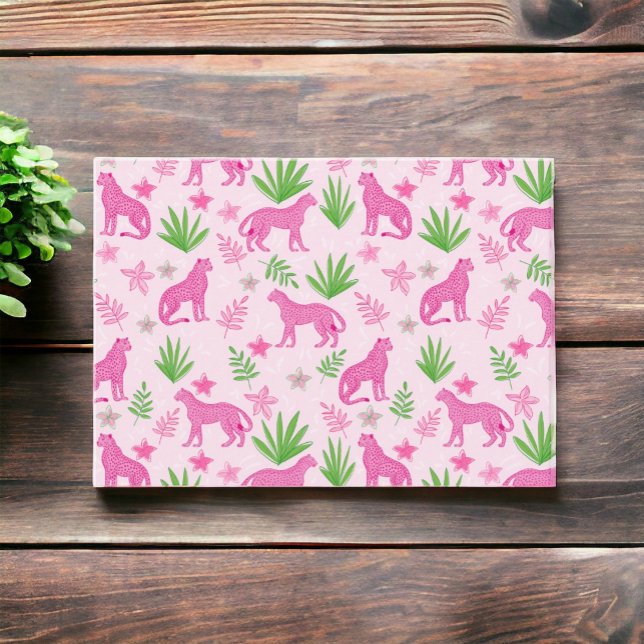 Cartão De Notas Preppy Pink Cheetah (Criador carregado)