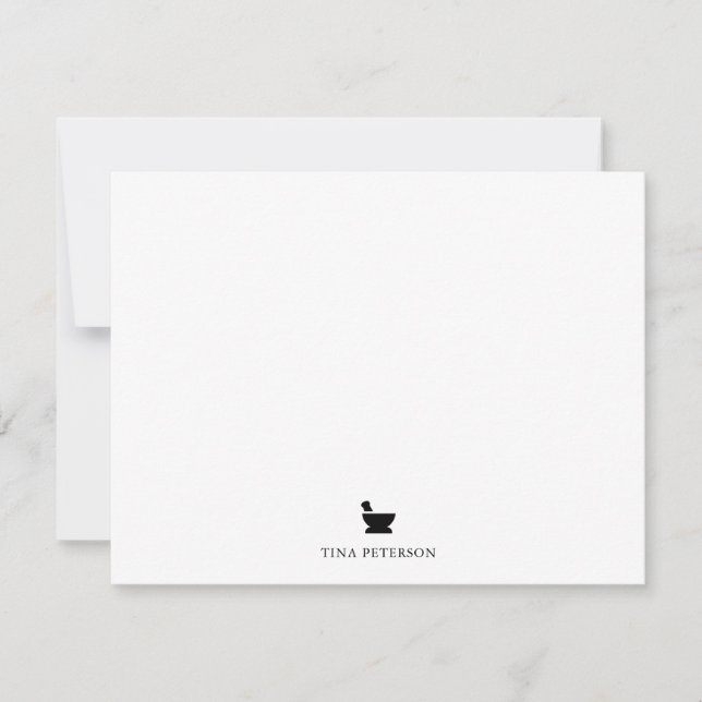 Cartão De Notas Presente de Formando da Escola de Farmácia de Mort (Frente)