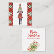 Presente de moça de Natal Comprando Aquarela