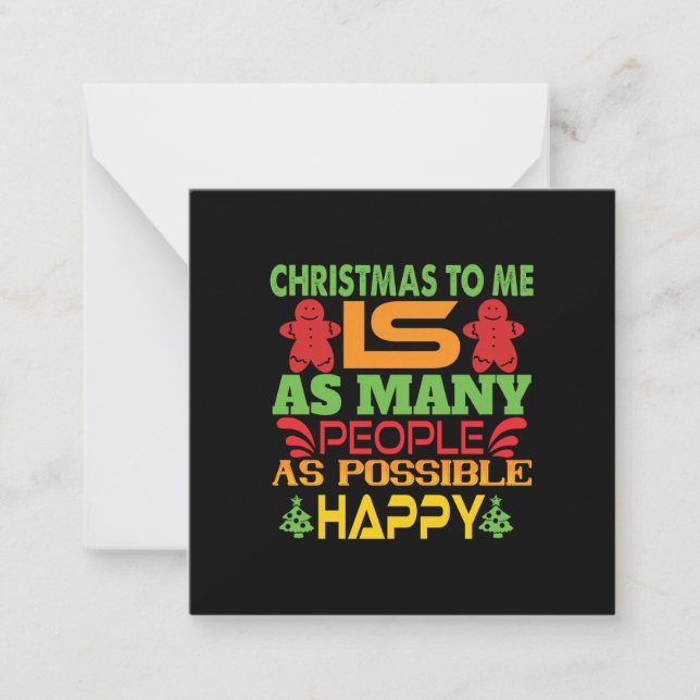 Cartão De Notas Presente de Natal para Mim (Frente)