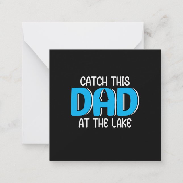 Cartão De Notas Presente de Papai no Lago (Frente)