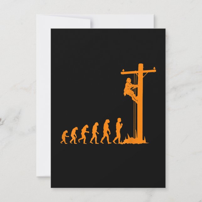 Cartão De Notas Presente Legal e Único de Evolução de Eletricista  (Frente)