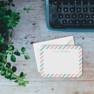 Cartão De Notas Presente na faixa do arco-íris para placa de nota 