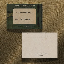 Cartão De Notas Presente para o Graduado Wordsmith Insert