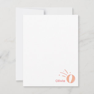 Cartão De Notas Presente Personalizado de Nome Personalizado para