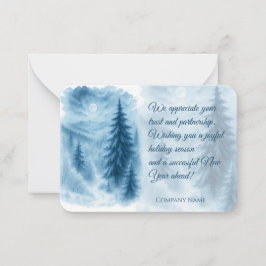 Cartão De Notas Presentes Corporativos de Fim de Ano Floresta de I
