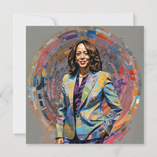 Cartão De Notas Presidente Kamala Harris pintura moderna