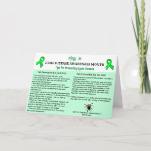 Cartão De Notas Prevenção Educacional da Doença de Lyme