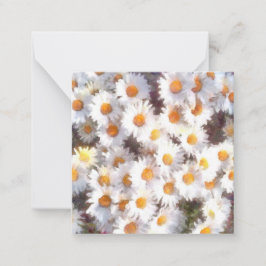Cartão De Notas Primavera Daisy Wildflower Watercolor