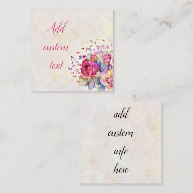 Cartão De Notas Primavera floral (Frente/Verso)