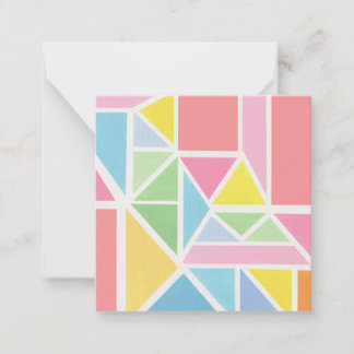 Cartão De Notas Primavera Pastels Impressão Geométrico