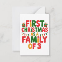 Primeiro Natal como Família de 3 Roupas Engraçadas