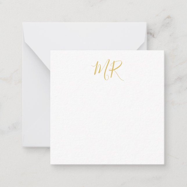 Cartão De Notas Professional Classical Monogram Minimalist Plain (Frente)
