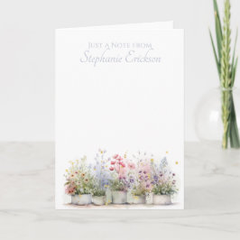 Cartão De Notas Professor Agradecimento Floral Botânico de Flores