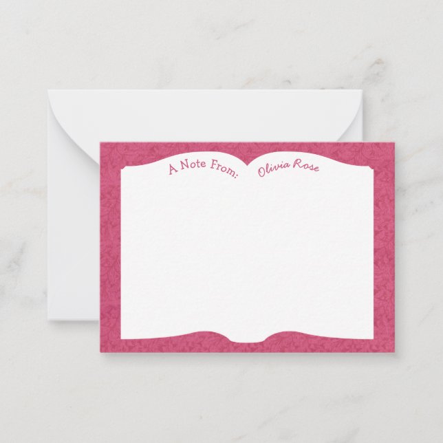 Cartão De Notas Professor de Literatura do Livro Aberto (Frente)