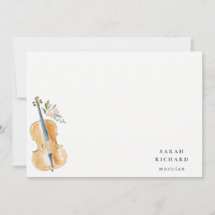 Cartão De Notas Professor de Música Músico de Guitarra aquarela El