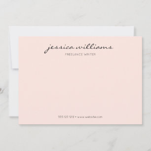 Cartão De Notas Profissional de caligrafia moderna minimalista