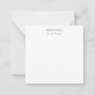 Cartão De Notas Profissional elegante moderno minimalista adiciona