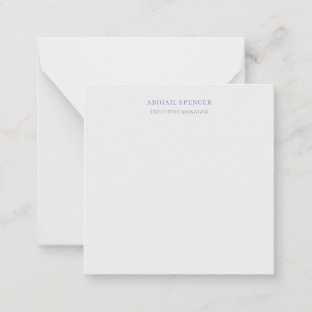 Cartão De Notas Profissional Minimalista Simples (Frente)
