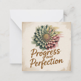 Cartão De Notas Progresso Acima da Perfeição