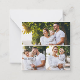 Cartão De Notas Projete Sua Própria Colagem de 3 Fotos