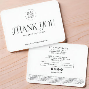 Cartão De Notas Promoção do cupom simples de logotipo de empresa m