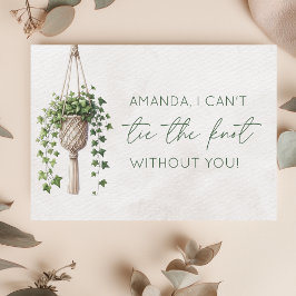 Cartão De Notas Proposta de Bridesmaid de Plantas Botânicas Person