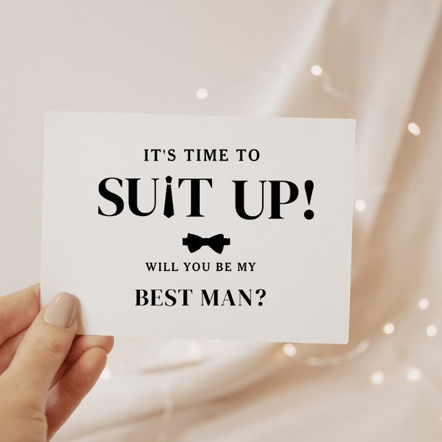 Cartão De Notas Proposta moderna de Padrinho de casamento minimali (Criador carregado)