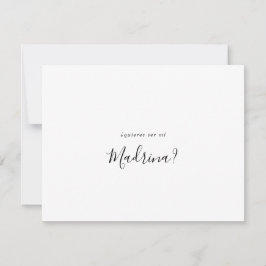 Cartão De Notas Proposta Simples de Bridesmaid Espanhola