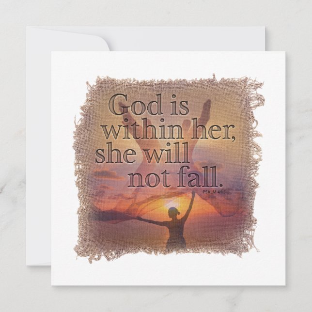 Cartão De Notas PSALM 46:5 - Personalized Notecard (Frente)