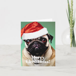 Cartão De Notas Pug Dog Christmas