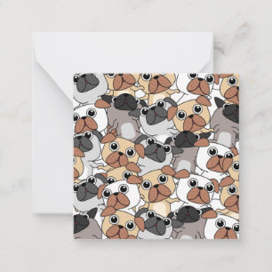 Cartão De Notas Pugs de Festa