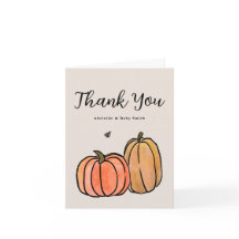 Pumpkin De Queda Laranja Obrigado Nota