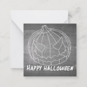 Cartão De Notas Pumpkin para o Halloween 6 chalkboard look
