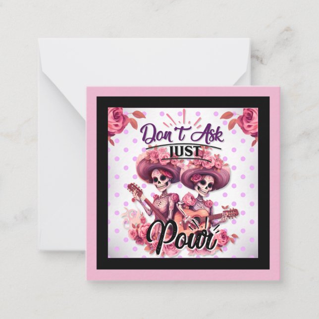 Cartão De Notas Púrpura e Bonito do crânio (Frente)