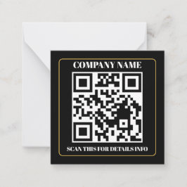 Cartão De Notas QR Code Business Branding Easy Note Card