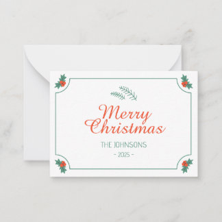 Cartão De Notas Quadro de Feliz Natal