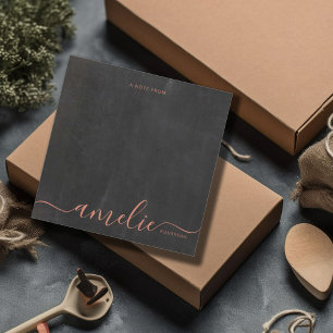 Cartão De Notas Quadro de Monograma de Caligrafia com Script de Co