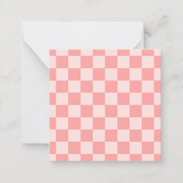 Cartão De Notas Quadro de verificação rosa