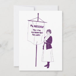 Cartão De Notas Quanto Tempo As Mulheres Devem Esperar Pela Liberd