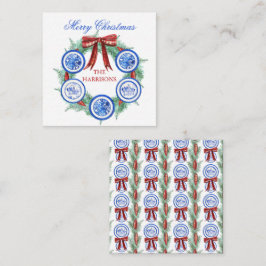 Cartão De Notas Quebra de Água Chinoiserie Placa de Natal