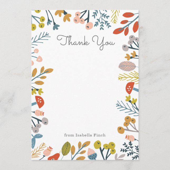 Cartão De Notas Queda Botânica (Frente)